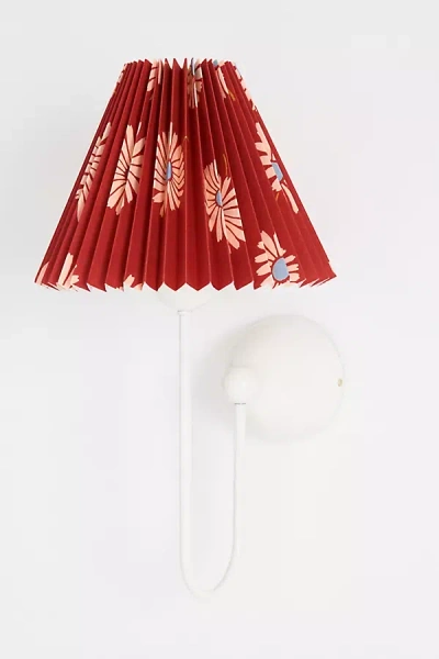 Anthropologie Sommer Shaded Sconce In Red