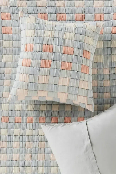 Anthropologie Sonya Matelassé Euro Sham In Blue