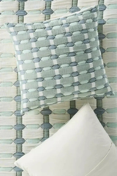 Anthropologie Sonya Matelassé Square Cushion In Green