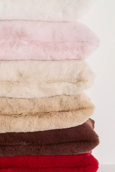 Anthropologie Sophie Faux Fur Pillow In Multi
