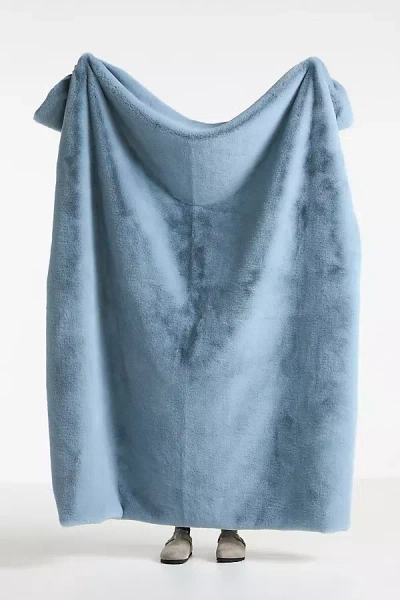 Anthropologie Sophie Faux Fur Throw Blanket