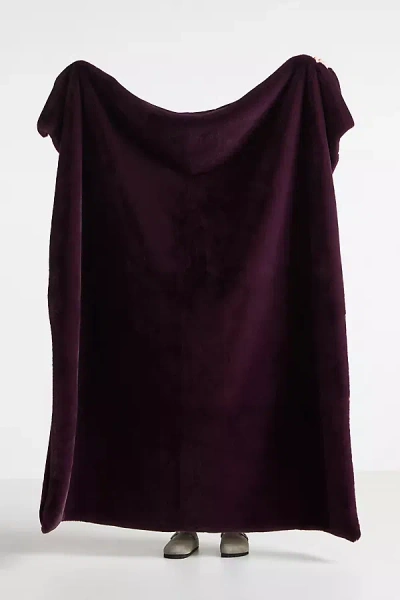 Anthropologie Sophie Faux Fur Throw Blanket