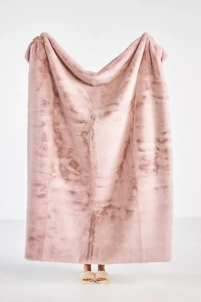 Anthropologie Sophie Faux Fur Throw Blanket