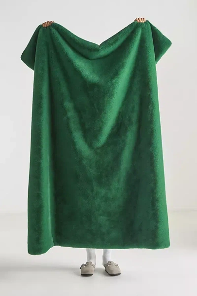 Anthropologie Sophie Faux Fur Throw Blanket