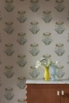 Anthropologie Sophie Floral Medallion Wallpaper In Multi