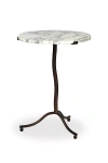 Anthropologie Sophie Round Marble Iron Base End Table