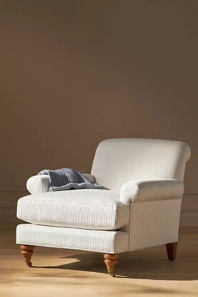 Anthropologie Sorrento Stripe Willoughby Chair In White