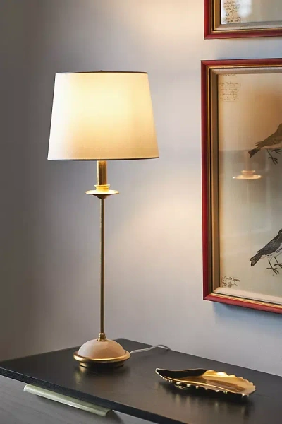 Anthropologie Southern Living Fisher Stem Table Lamp In Gold