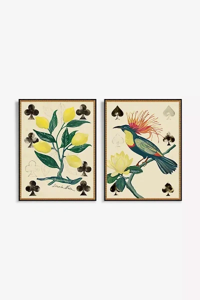 Anthropologie Spades And Clubs Diptych Gallery Wall Art In Multi