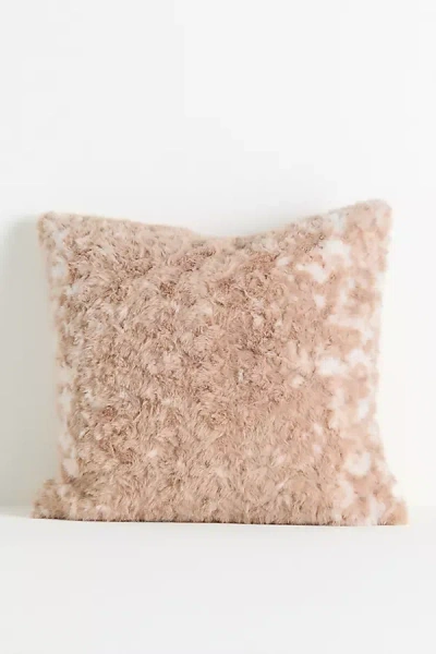 Anthropologie Speckled Faux Fur Throw Pillow