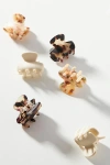 Anthropologie Speckled Mini Hair Clip Set In Beige