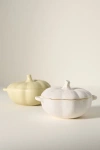Anthropologie Speckled Stoneware Pumpkin Cocotte In Neutral