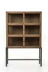 Anthropologie Spencer Oak Curio Display Cabinet