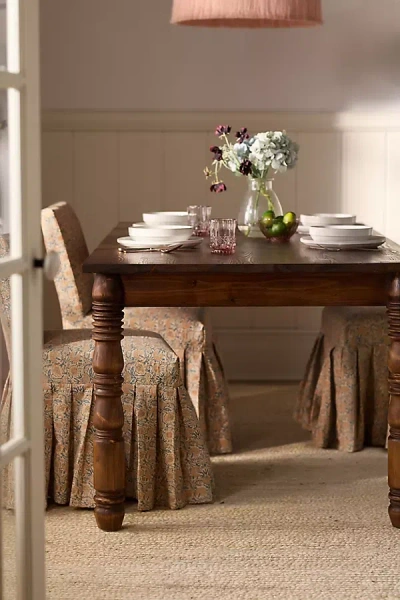 Anthropologie Spindle Dining Table In Brown