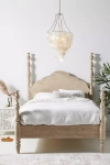 Anthropologie Spindle Four-poster Bed In Grey