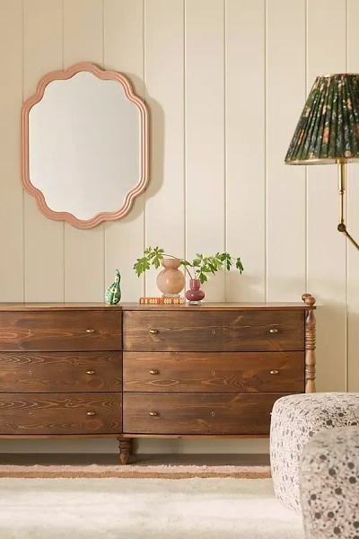 Anthropologie Spindle Six-drawer Dresser In Yellow