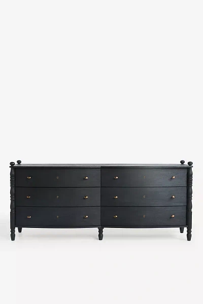 Anthropologie Spindle Six-drawer Dresser In Blue