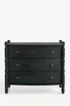 Anthropologie Spindle Three-drawer Dresser In Black