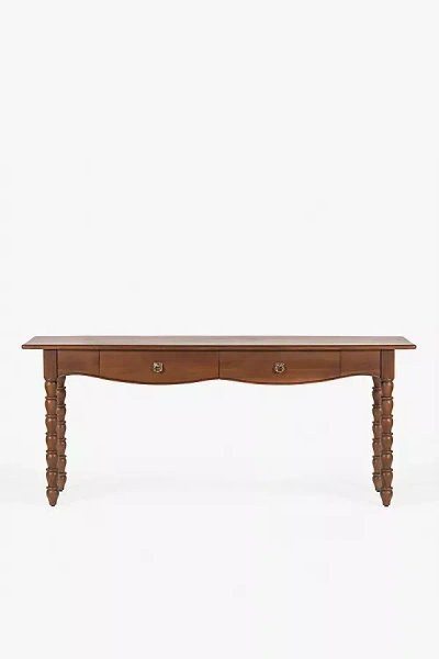 Anthropologie Spindle Wood Console Table In Brown