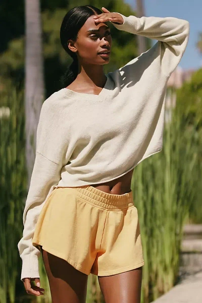 Anthropologie Spiritual Gangster Paradise Cotton-linen Sweater In Neutral