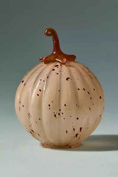 Anthropologie Splatter Glass Pumpkin In Neutral
