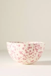 Anthropologie Splatter Portuguese Stoneware Cereal Bowl In Pink