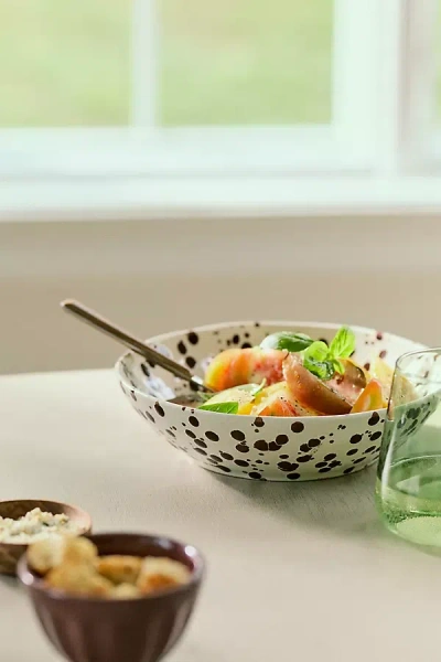 Anthropologie Splatter Portuguese Stoneware Pasta Bowl