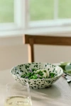 Anthropologie Splatter Portuguese Stoneware Pasta Bowl In Green