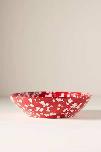 Anthropologie Splatter Portuguese Stoneware Pasta Bowl