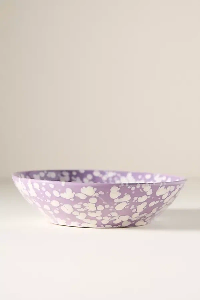Anthropologie Splatter Portuguese Stoneware Pasta Bowl