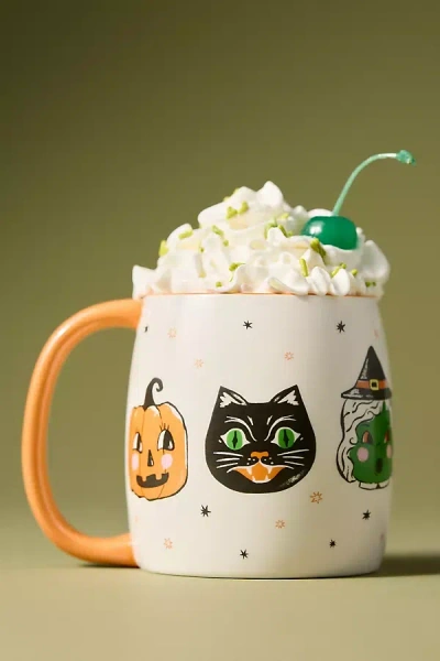 Anthropologie Spooky Friends Stoneware Mug In Multi