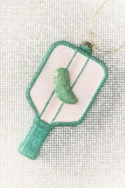 Anthropologie Sport Glass Ornament In Green