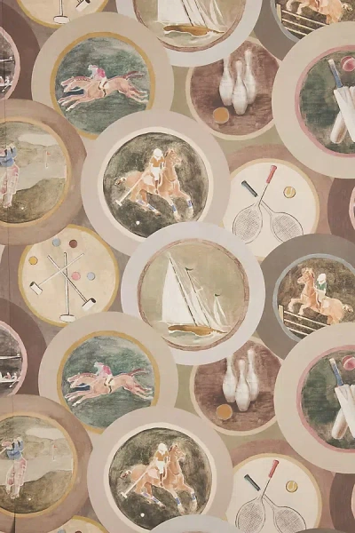 Anthropologie Sporting Life Wallpaper In White