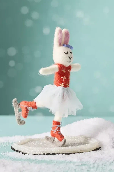 Anthropologie Sporty Bunny Felt Ornament In Multi