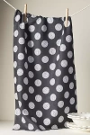 Anthropologie Sporty Geometric Dish Towel In Black