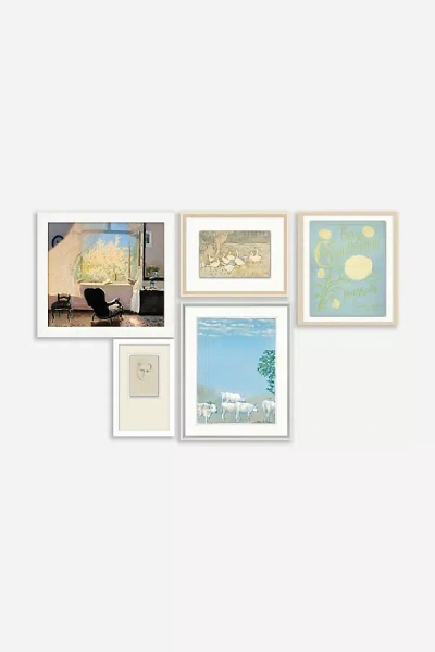 Anthropologie Spring Scenes Gallery Wall Art, Set Of 5 In Multi