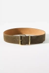 Anthropologie Square-buckle Suede Belt
