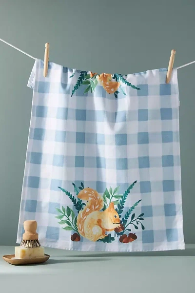 Anthropologie Squirrel Dish Towel In Gray