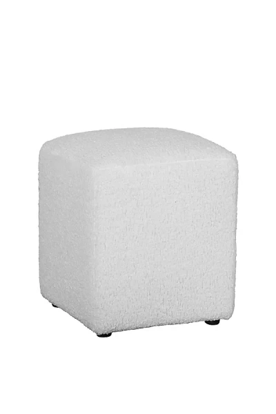 Anthropologie Stacey Sherpa Ottoman In White
