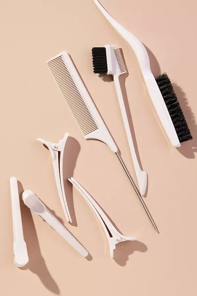 Anthropologie Stay Polished 7-piece Hair Comb & Clip Kit In Beige