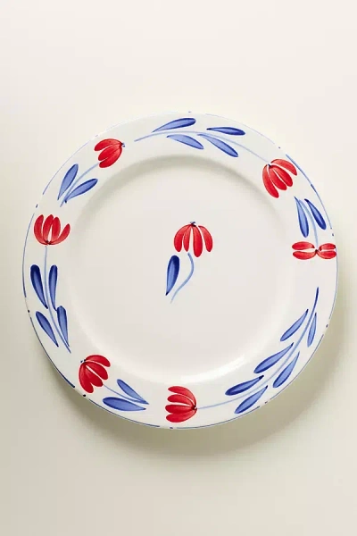 Anthropologie Stefania Italian Earthenware Dinner Plates, Set Of 4 In Multi