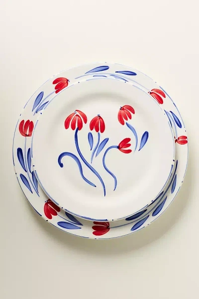 Anthropologie Stefania Italian Earthenware Side Plates, Set Of 4 In Multi