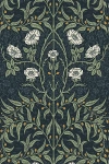 Anthropologie Stenciled Floral Vintage Peel-and-stick Wallpaper In Multi