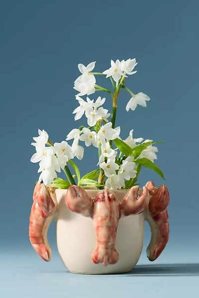 Anthropologie Stoneware Lobster Pot In Multi