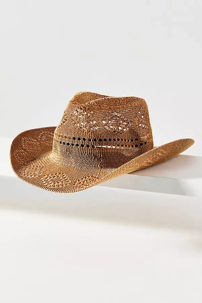 Anthropologie Straw Rancher Hat In Brown