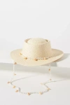ANTHROPOLOGIE STRAW SHELL BOATER