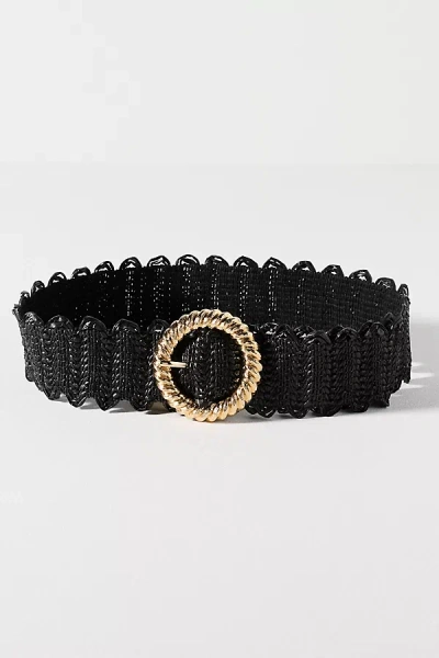 Anthropologie Stretch Shimmer Raffia Belt In Brown
