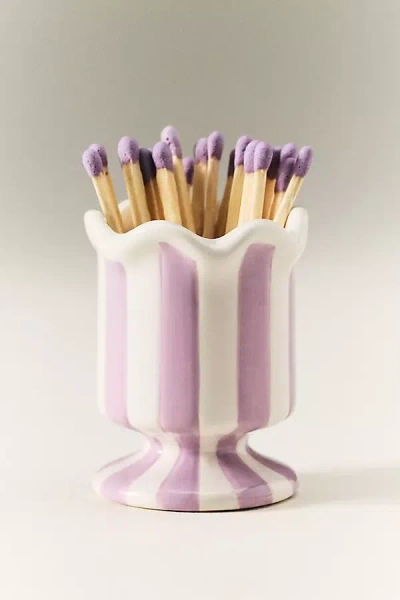 Anthropologie Striped Cabana Match Striker In Purple