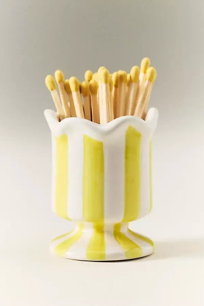 Anthropologie Striped Cabana Match Striker In Yellow