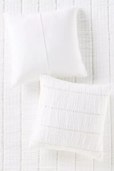 Anthropologie Striped Cotton Gauze Euro Sham